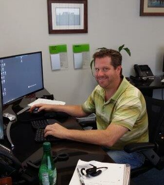 Glen at desk Glen at desk