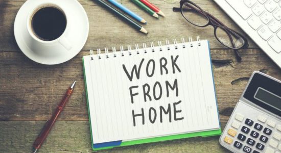 notebook written work from home text notebook written work from home text with stationary